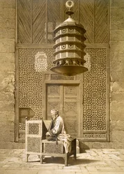 Un Imam che legge il Corano nella Moschea del Sultano, Marocco, 1817